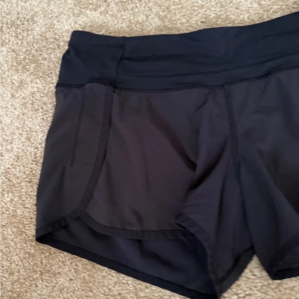 Lululemon Athletica Black Athletic Shorts with Wide Waistband